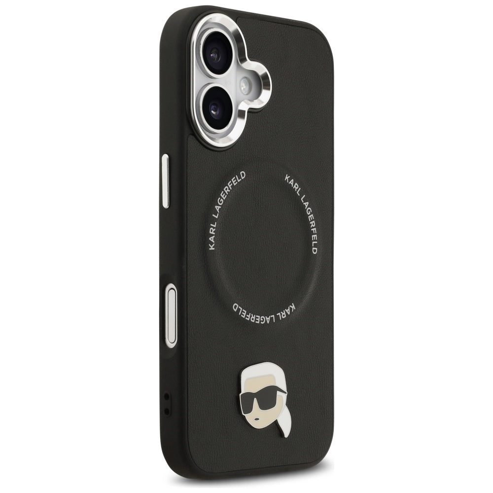 Karl Lagerfeld Karl Pin MagSafe dėklas skirtas iPhone 17 - juodas -- iPhone 17