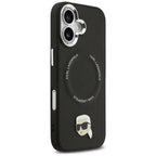 Karl Lagerfeld Karl Pin MagSafe dėklas skirtas iPhone 17 - juodas -- iPhone 17
