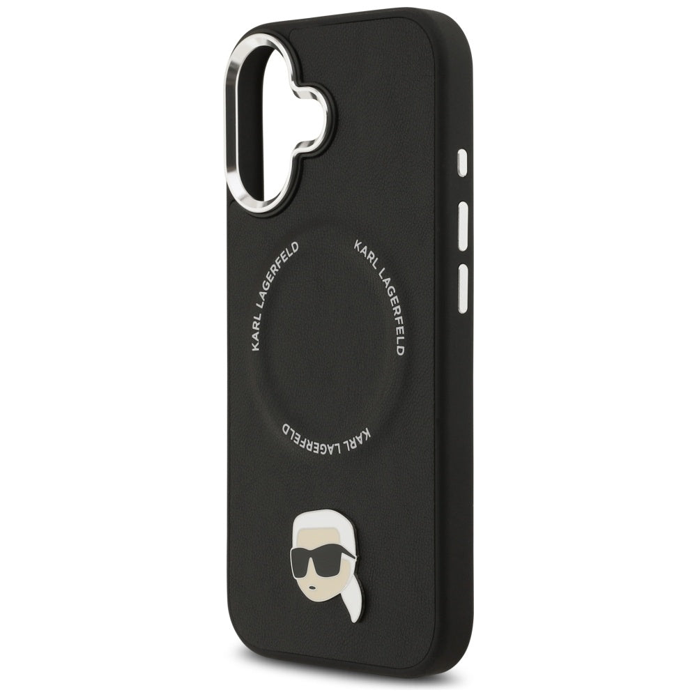 Karl Lagerfeld Karl Pin MagSafe dėklas skirtas iPhone 17 - juodas -- iPhone 17