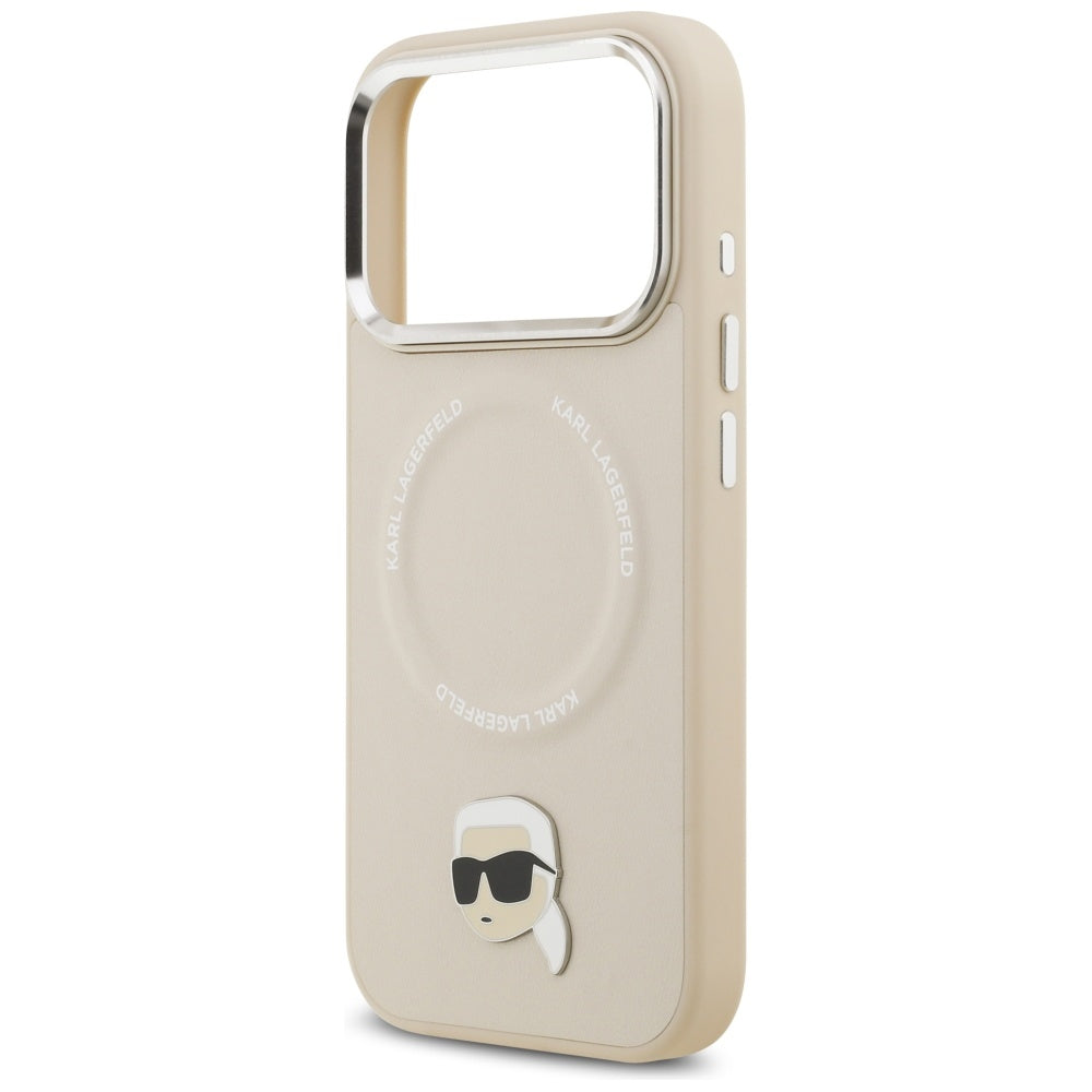 Karl Lagerfeld MagSafe dėklas iPhone 17 Pro – smėlio
