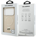 Karl Lagerfeld MagSafe dėklas iPhone 17 Pro – smėlio