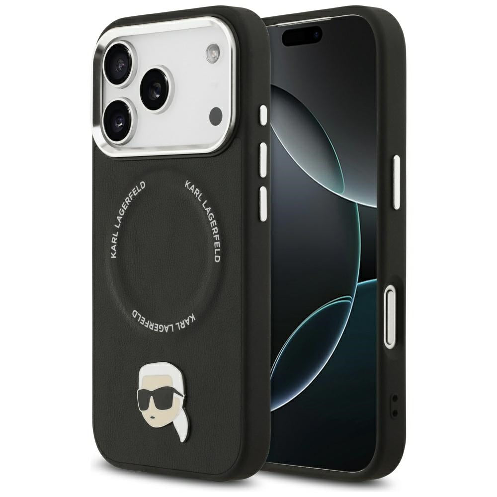 Karl Lagerfeld MagSafe dėklas iPhone 17 Pro – juodas -- iPhone 17 Pro