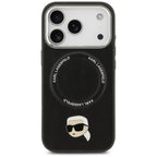 Karl Lagerfeld MagSafe dėklas iPhone 17 Pro – juodas -- iPhone 17 Pro