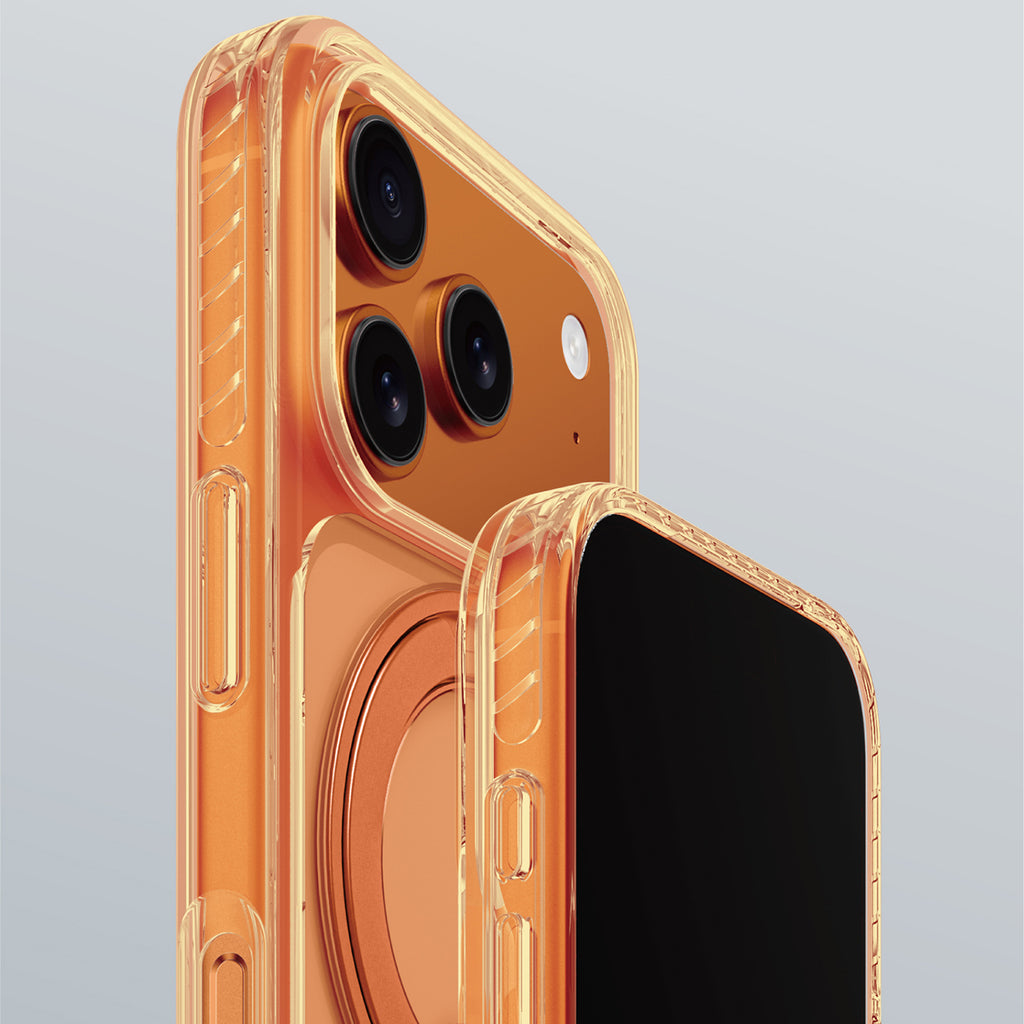 AmazingThing Titan Pro Spin dėklas iPhone 17 Pro Max suderinamasis su MagSafe - oranžinis -- iPhone 17 Pro Max