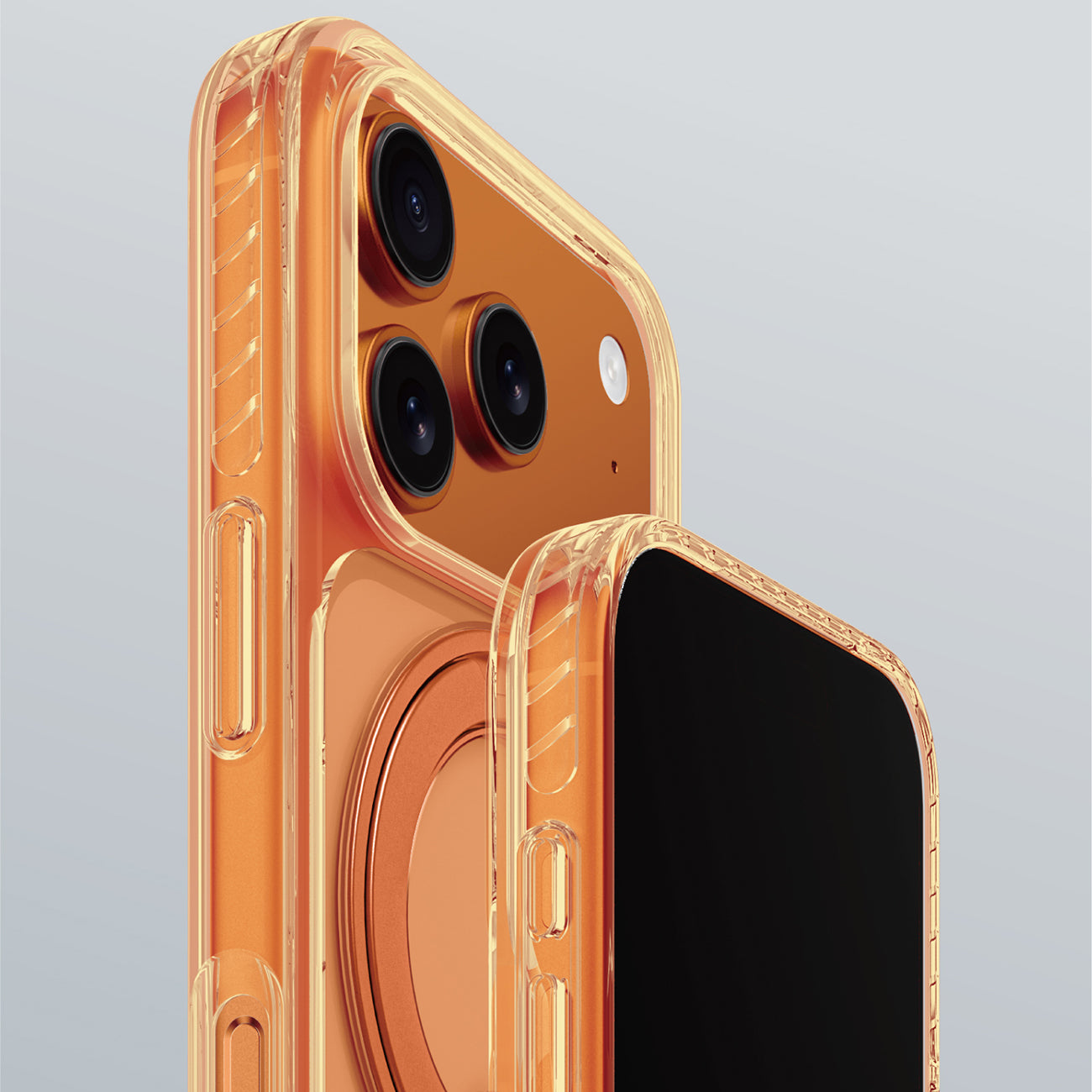 AmazingThing Titan Pro Spin dėklas iPhone 17 Pro Max suderinamasis su MagSafe - oranžinis -- iPhone 17 Pro Max