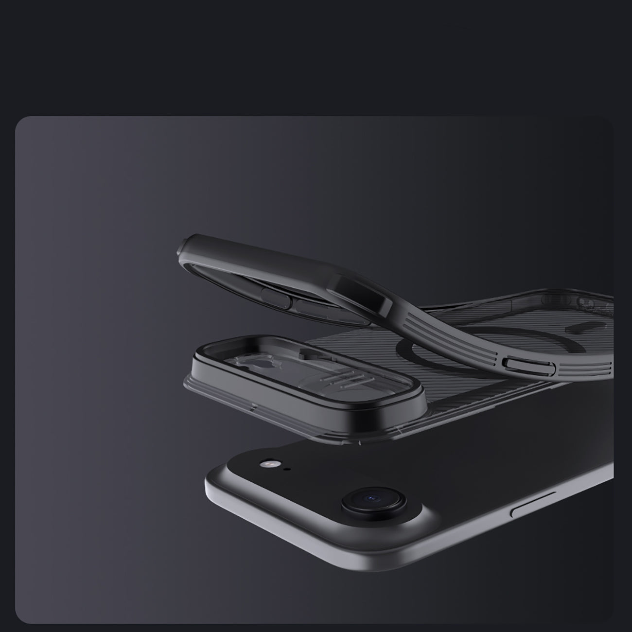Nillkin CamShield Pro MagSafe dėklas iPhone 17 Air – juodas