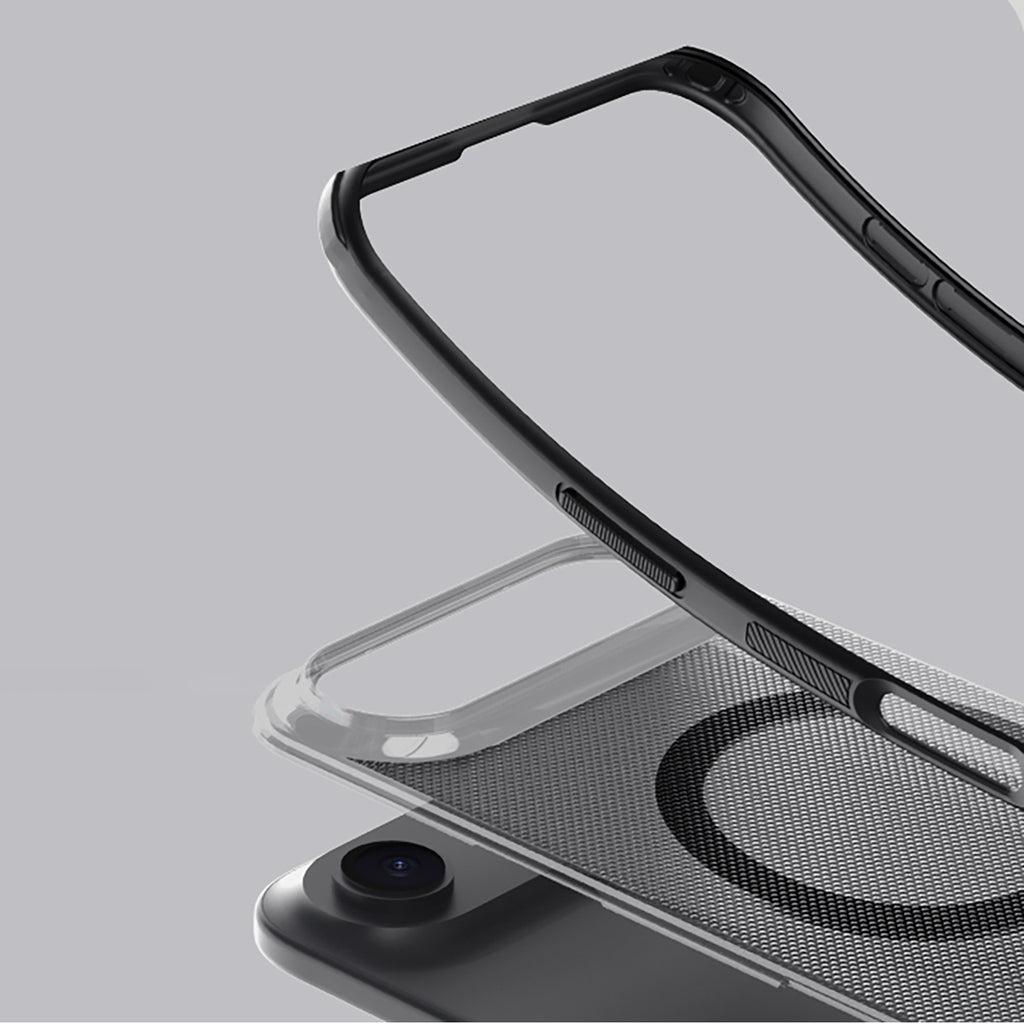 Nillkin MagSafe dėklas iPhone 17 Air – skaidriai juodas
