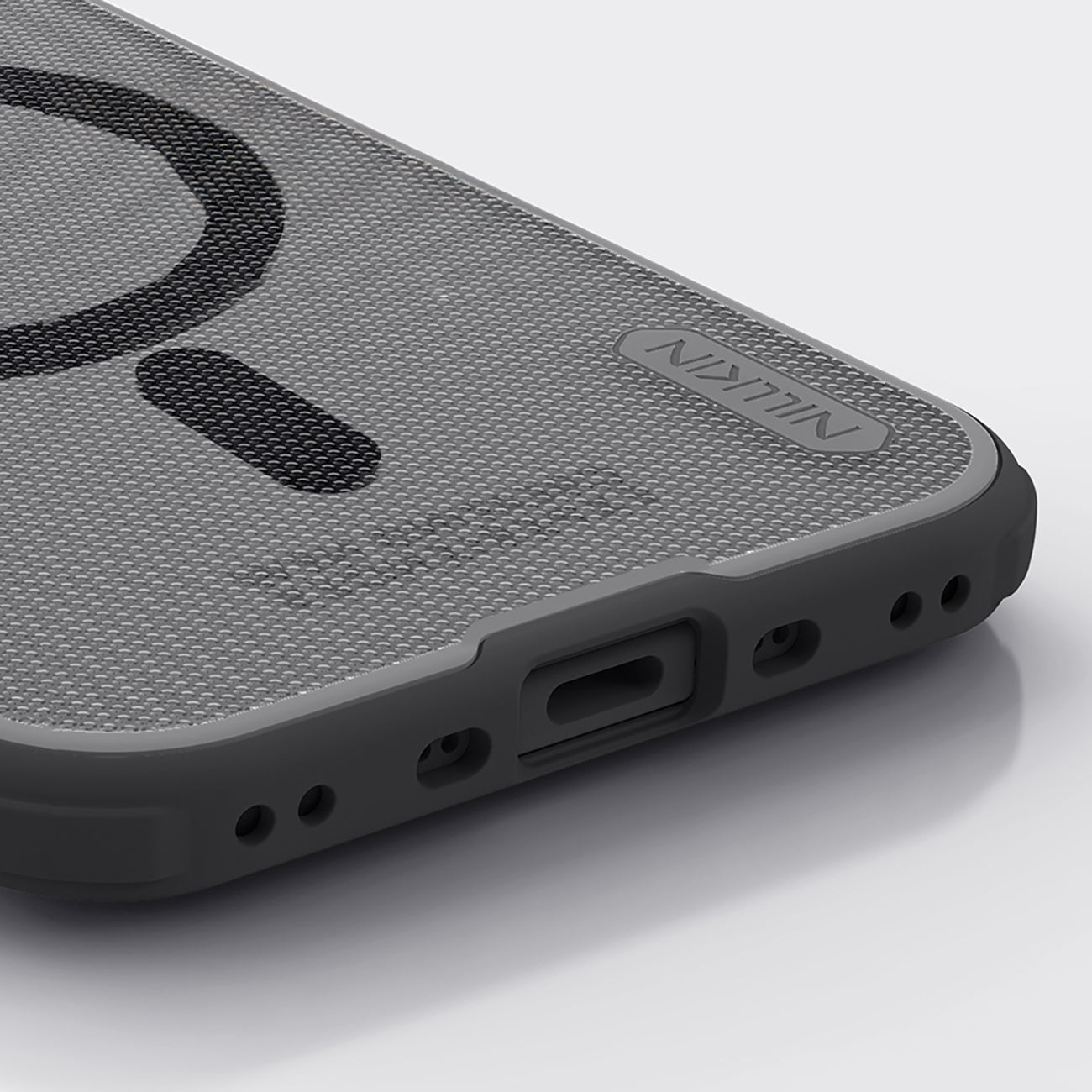 Nillkin MagSafe dėklas iPhone 17 Air – skaidriai juodas