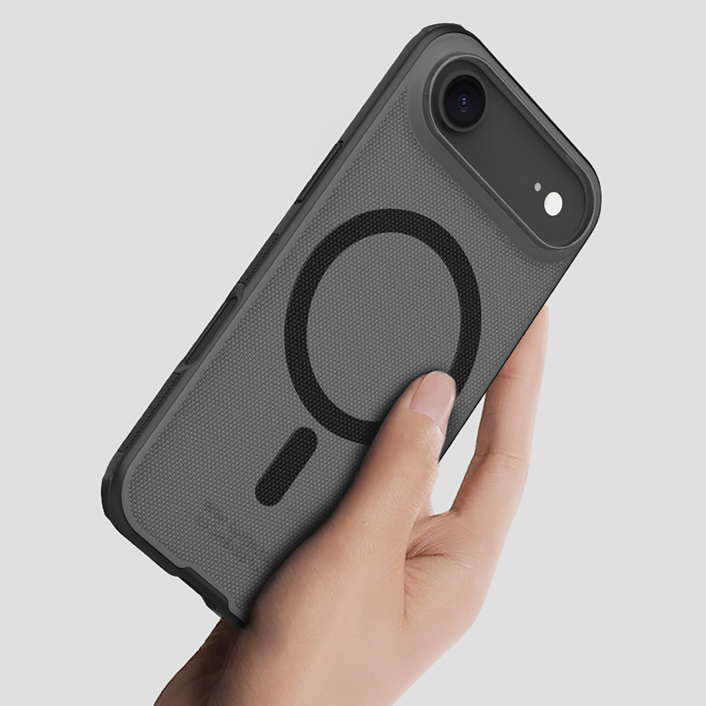 Nillkin MagSafe dėklas iPhone 17 Air – skaidriai juodas