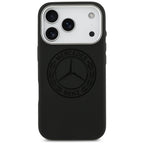 Mercedes Silicone Vintage Logo MagSafe dėklas iPhone 17 Pro - Juodas -- iPhone 17 Pro