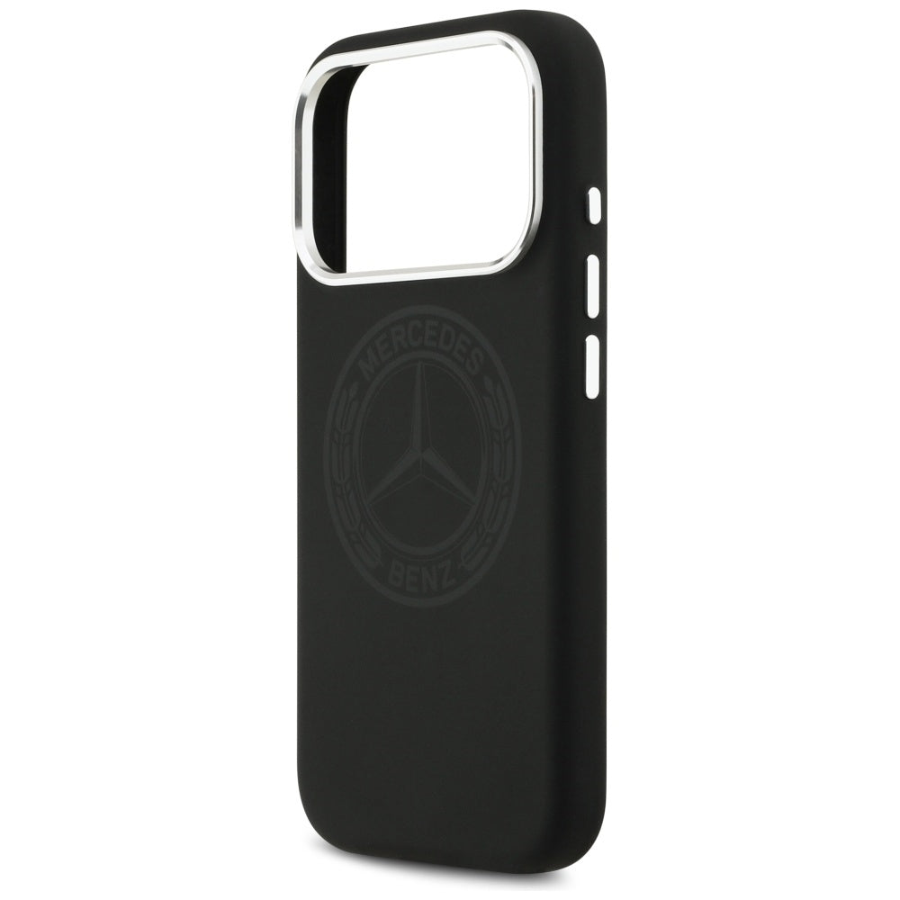 Mercedes Silicone Vintage Logo MagSafe dėklas iPhone 17 Pro - Juodas -- iPhone 17 Pro