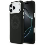 Mercedes Silicone Vintage Logo MagSafe dėklas iPhone 17 Pro Max - Juodas -- iPhone 17 Pro Max