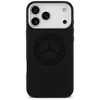 Mercedes Silicone Vintage Logo MagSafe dėklas iPhone 17 Pro Max - Juodas -- iPhone 17 Pro Max