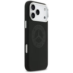 Mercedes Silicone Vintage Logo MagSafe dėklas iPhone 17 Pro Max - Juodas -- iPhone 17 Pro Max