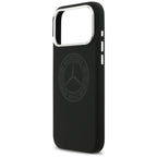 Mercedes Silicone Vintage Logo MagSafe dėklas iPhone 17 Pro Max - Juodas -- iPhone 17 Pro Max