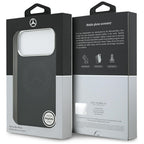 Mercedes Silicone Vintage Logo MagSafe dėklas iPhone 17 Pro Max - Juodas -- iPhone 17 Pro Max