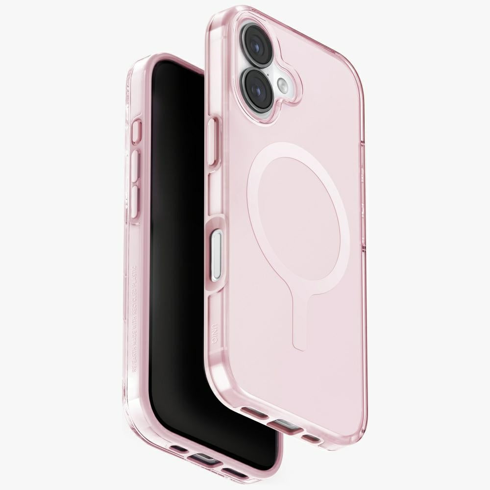 Uniq Clario MagClick įkrovimo dėklas iPhone 17 – rožinis