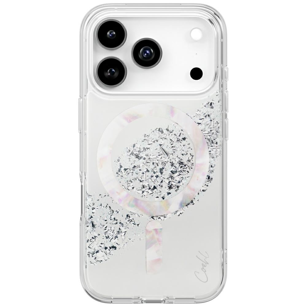 Uniq Coehl Crystelle MagSafe dėklas iPhone 17 Pro – sidabrinis