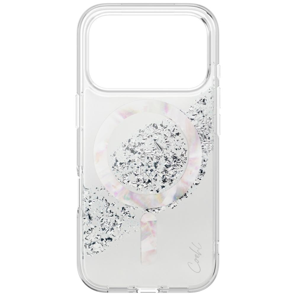 Uniq Coehl Crystelle MagSafe dėklas iPhone 17 Pro – sidabrinis