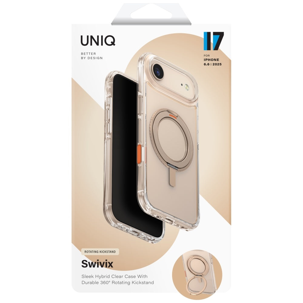Uniq Swivix 360 dėklas iPhone Air – auksinis