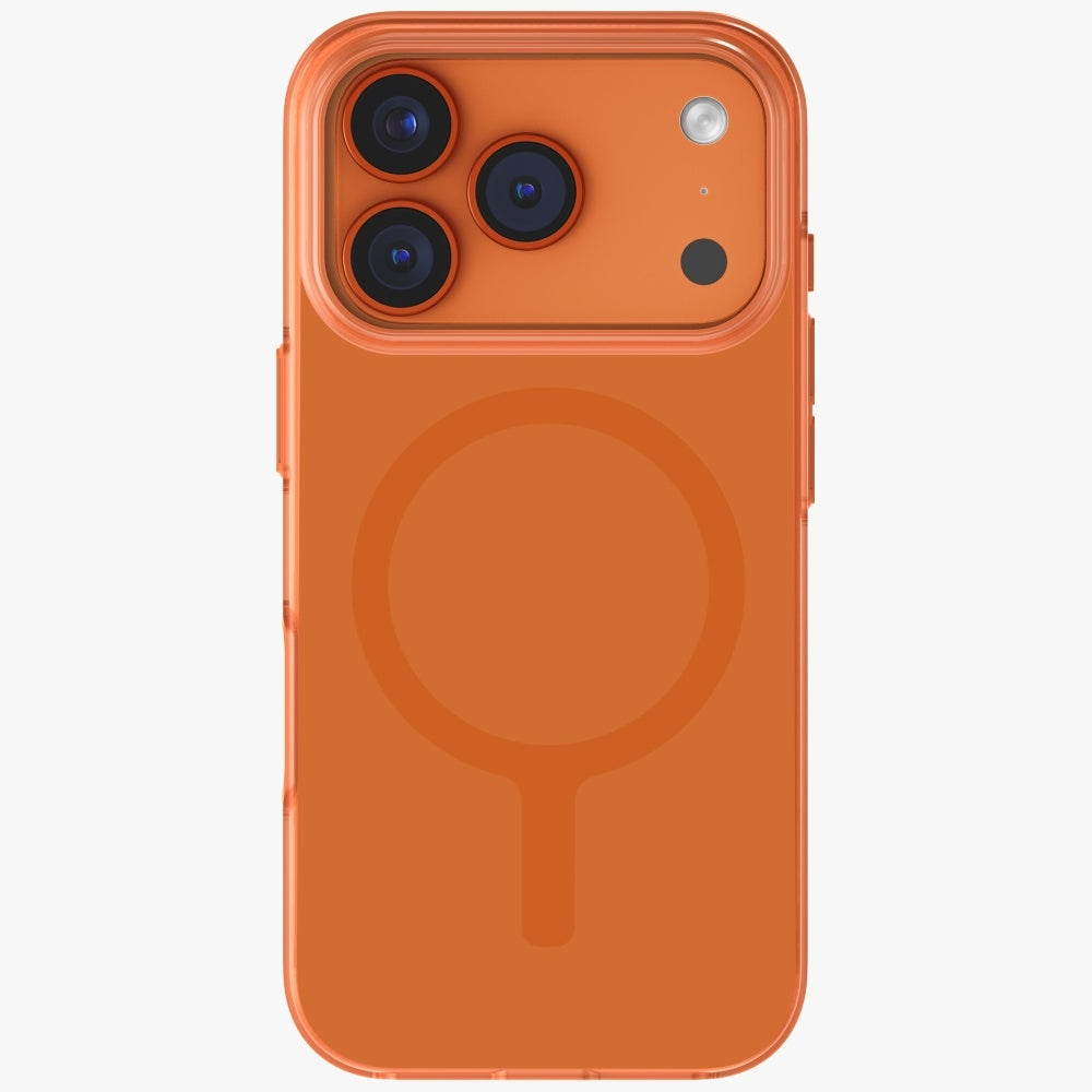 Uniq Clario MagClick MagSafe dėklas iPhone 17 Pro – oranžinis