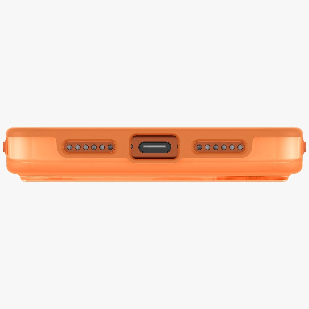 Uniq Clario MagClick MagSafe dėklas iPhone 17 Pro – oranžinis