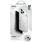 Uniq Clario Magclick įkrovimo dėklas, skirtas iPhone 17 Pro Max - Transparent