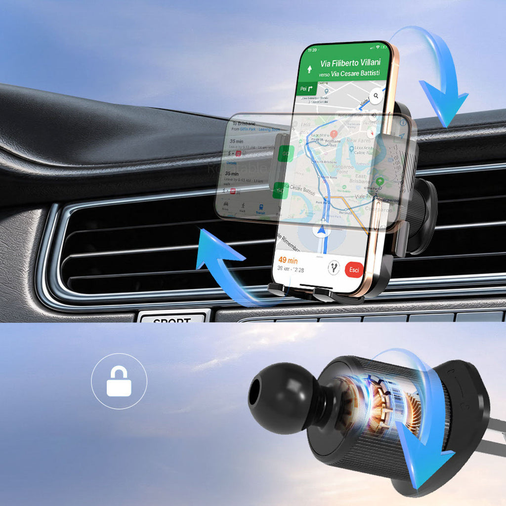 Telefono laikiklis automobiliui Wozinsky WUS-CF29 3-in-1 prietaisų skydeliui, priekiniam stiklui ir oro grotelėms -...