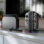 AmazingThing Thunder Pro PlayDock įkroviklis Nintendo Switch 2 valdikliams - juodas