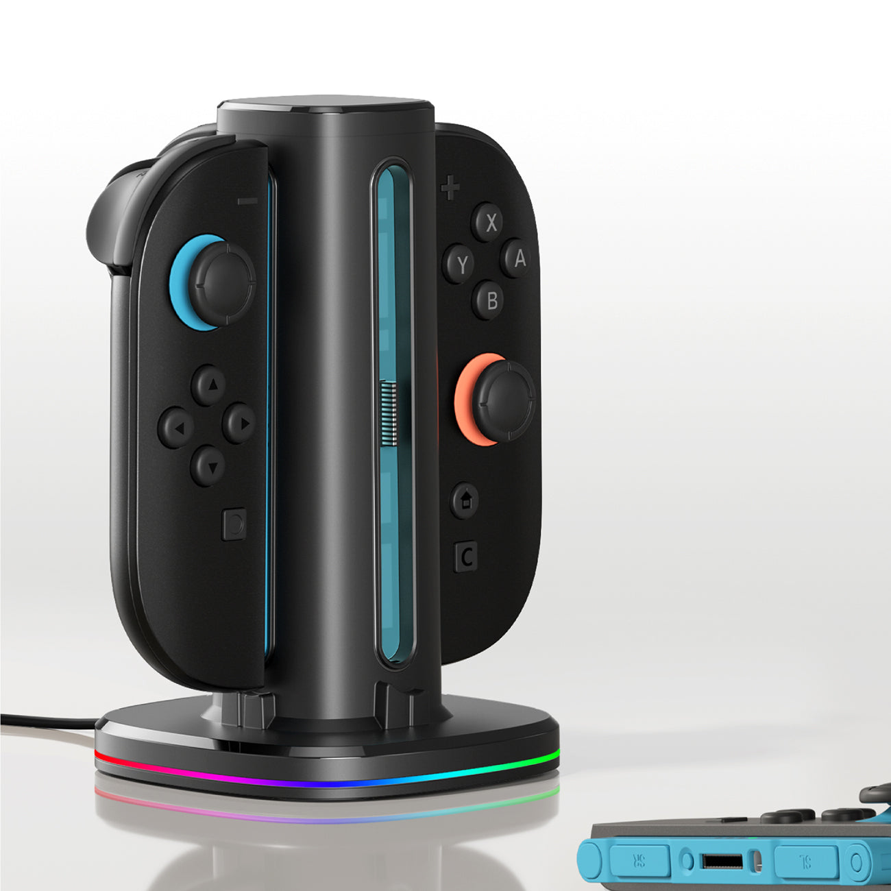 AmazingThing Thunder Pro PlayDock įkroviklis Nintendo Switch 2 valdikliams - juodas