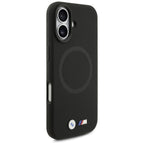 BMW M FW Metal Logo MagSafe dėklas iPhone 17 – juodas