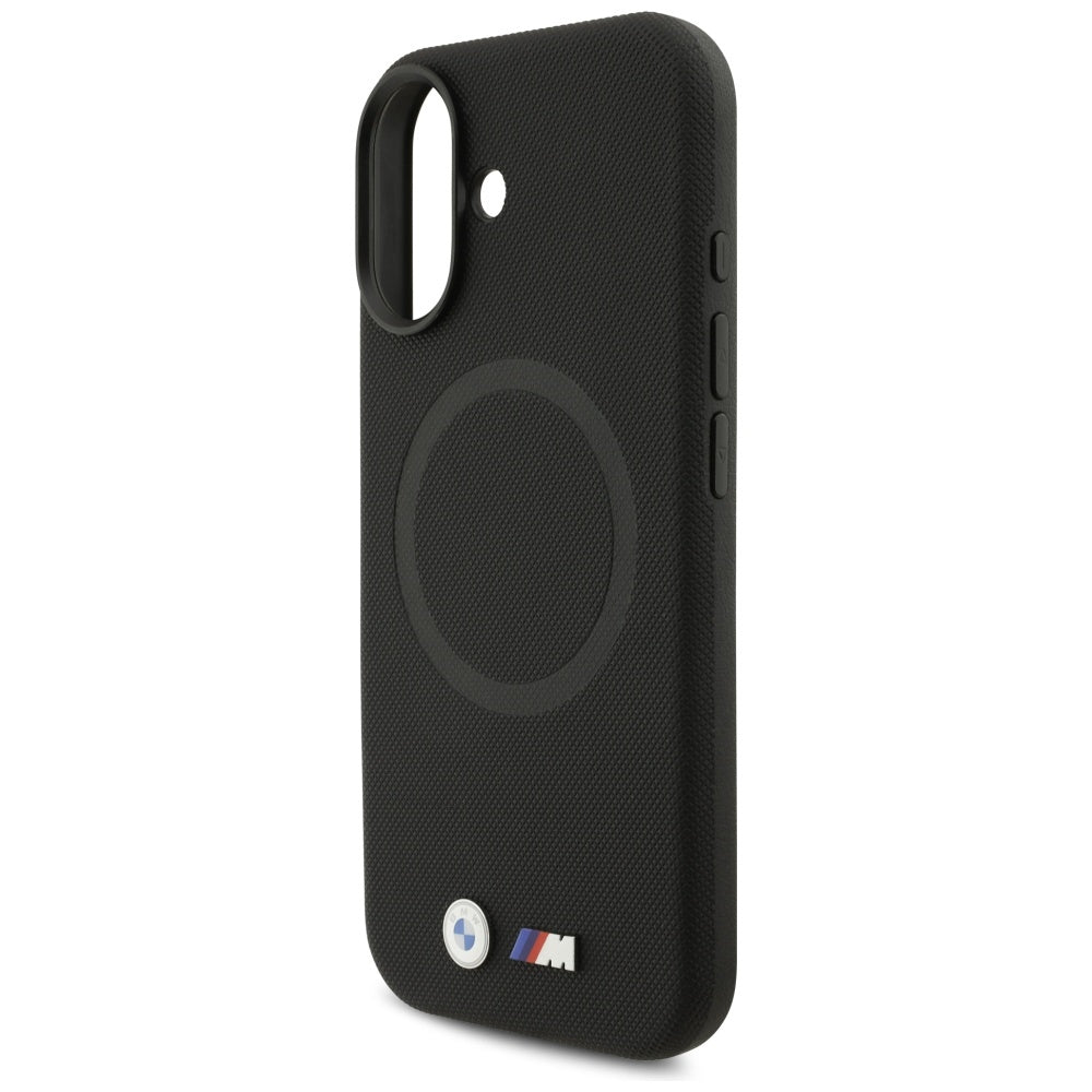 BMW M FW Metal Logo MagSafe dėklas iPhone 17 – juodas