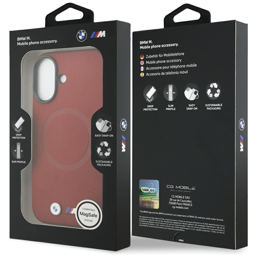BMW M FW Metal Logo MagSafe Case for iPhone 17 - Red