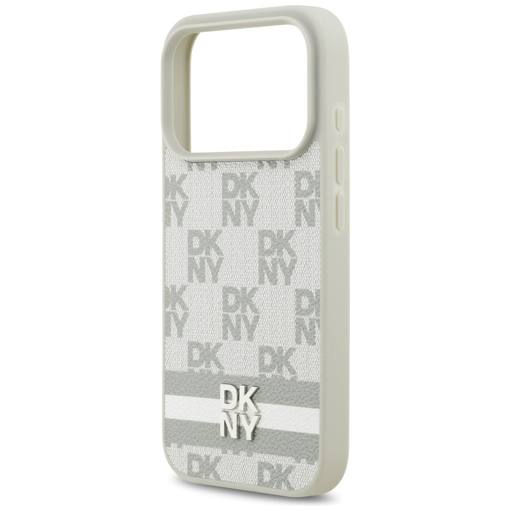 DKNY Checkered with Printed Stripes iPhone 17 Pro Case - Smėlio spalva -- iPhone 17 Pro