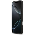 DKNY dėklas iPhone 17 Pro Max su kartotiniu tekstūros raštu ir tonaliniu brūkšniu - juoda -- iPhone 17 Pro Max