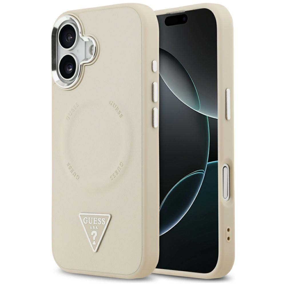 Guess Triangle Logo MagSafe Case for iPhone 17 - Beige -- iPhone 17