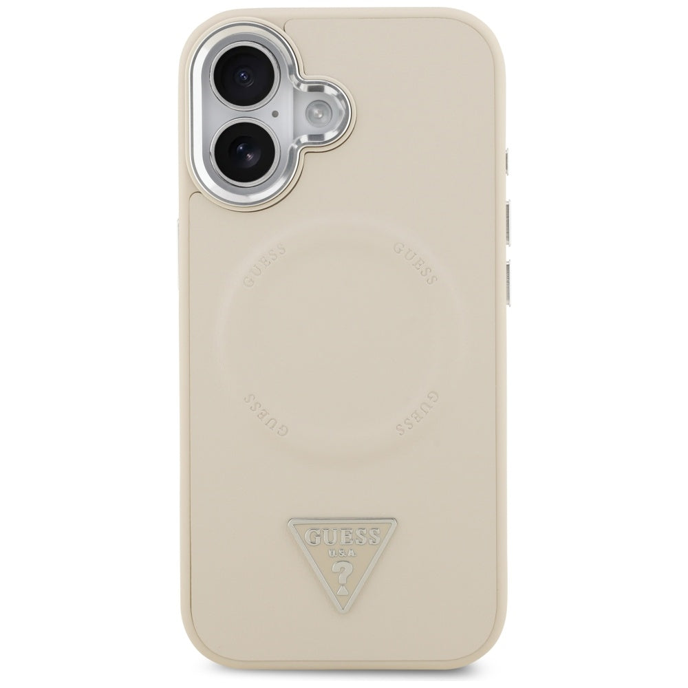 Guess Triangle Logo MagSafe Case for iPhone 17 - Beige -- iPhone 17