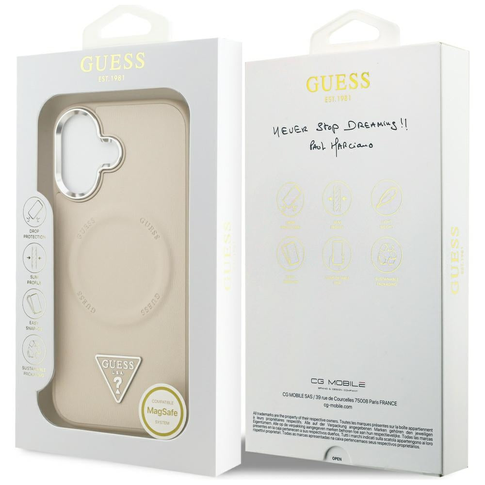 Guess Triangle Logo MagSafe Case for iPhone 17 - Beige -- iPhone 17