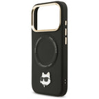 Karl Lagerfeld Big Strap Choupette Metal Logo MagSafe dėklas iPhone 17 Pro Max - Juodas -- iPhone 17 Pro Max