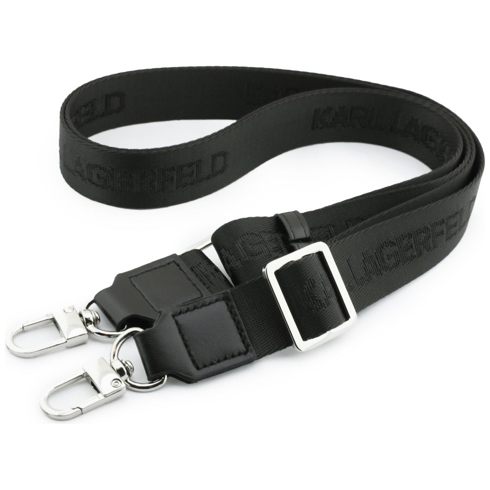 Karl Lagerfeld Big Strap Choupette Metal Logo MagSafe dėklas iPhone 17 Pro Max - Juodas -- iPhone 17 Pro Max