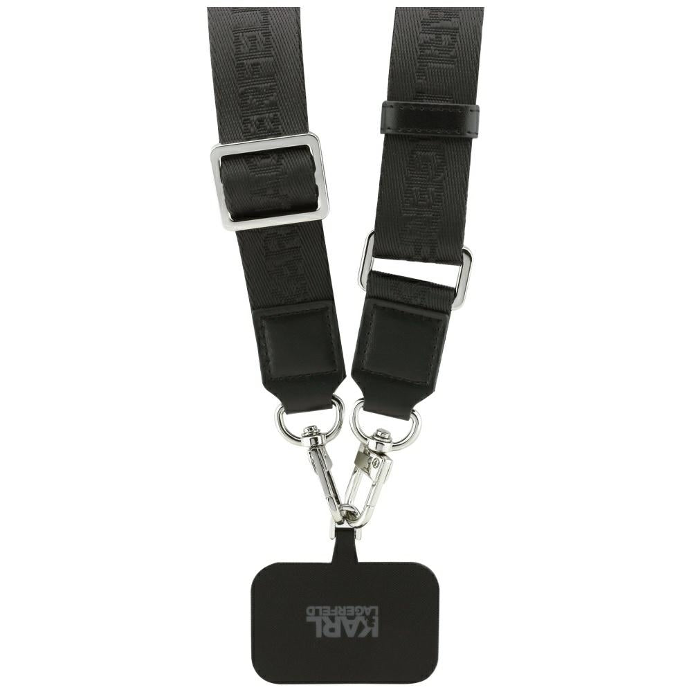 Karl Lagerfeld Big Strap Choupette Metal Logo MagSafe dėklas iPhone 17 Pro Max - Juodas -- iPhone 17 Pro Max