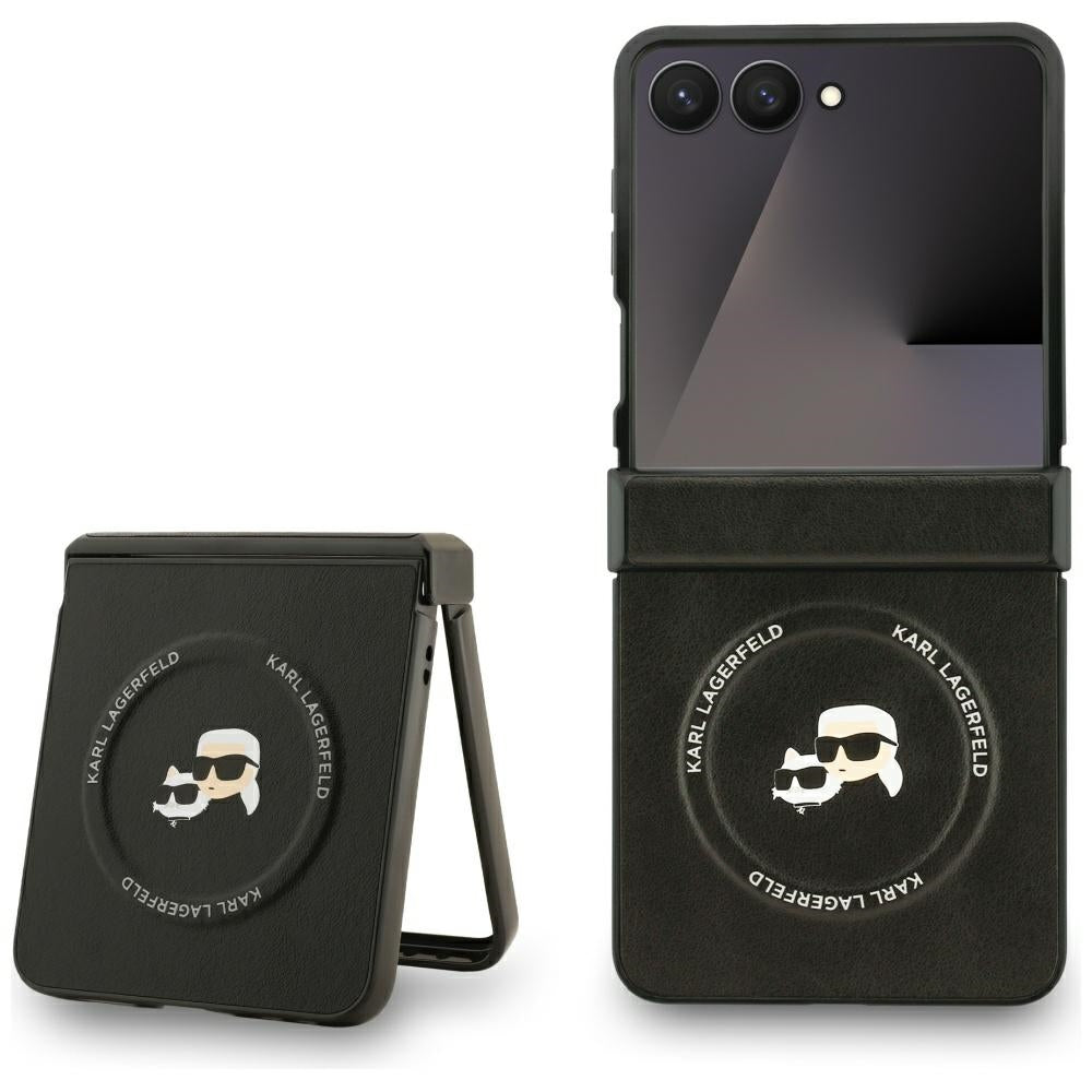 Karl Lagerfeld MagSafe dėklas Galaxy Z Flip 7 – juodas