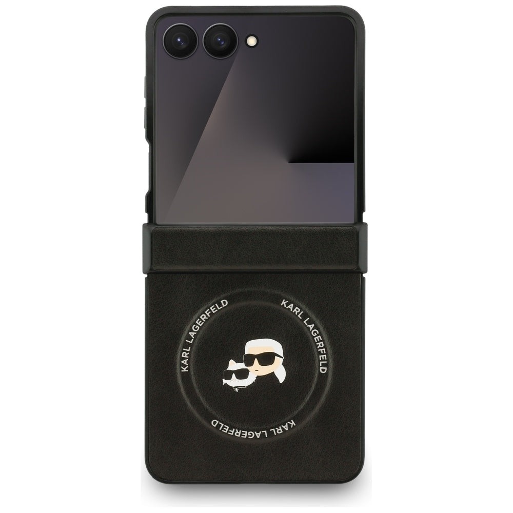 Karl Lagerfeld MagSafe dėklas Galaxy Z Flip 7 – juodas