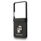 Karl Lagerfeld Saffiano dėklas Galaxy Z Flip 7 – juodas