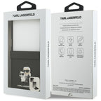 Karl Lagerfeld Saffiano dėklas Galaxy Z Flip 7 – juodas