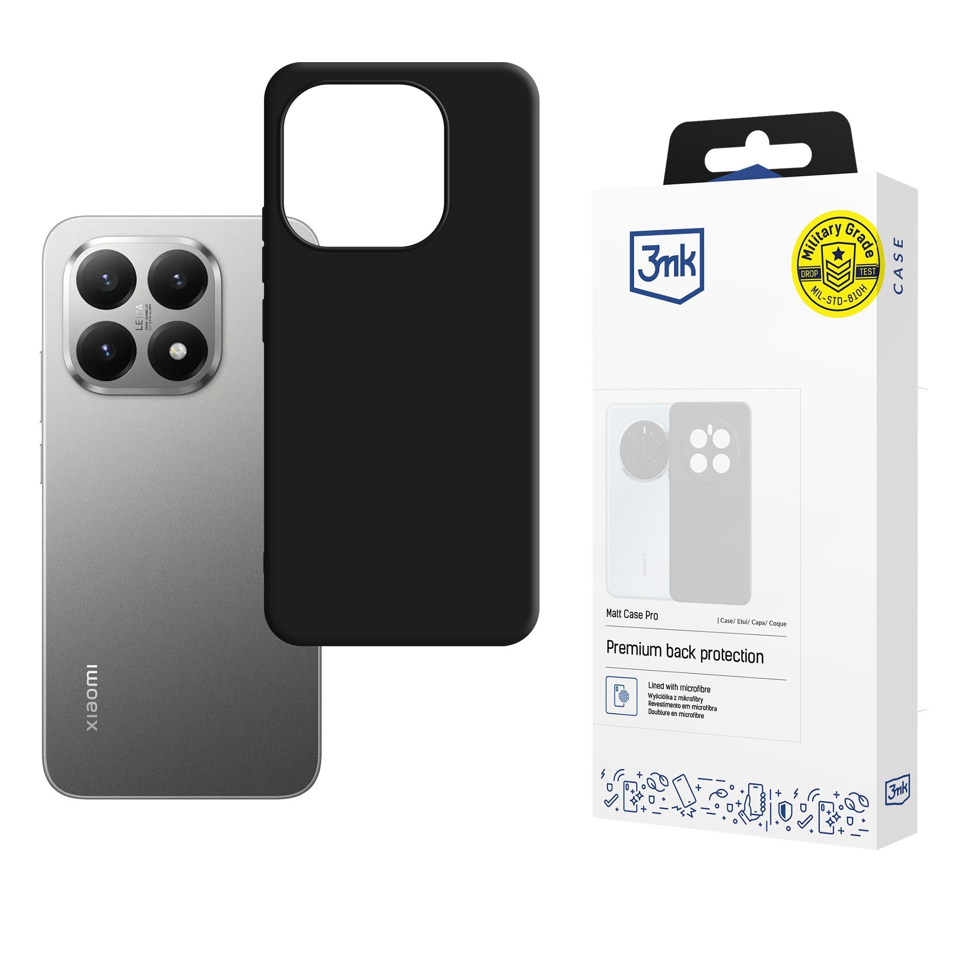 3mk Matt Case Pro dėklas, skirtas Xiaomi 15T 5G - juodas