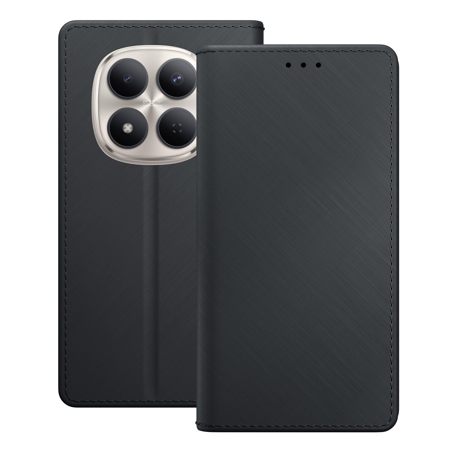 3mk Wallet dėklas, skirtas Xiaomi Redmi note 15 Pro - juodas -- Cell phone cases and covers