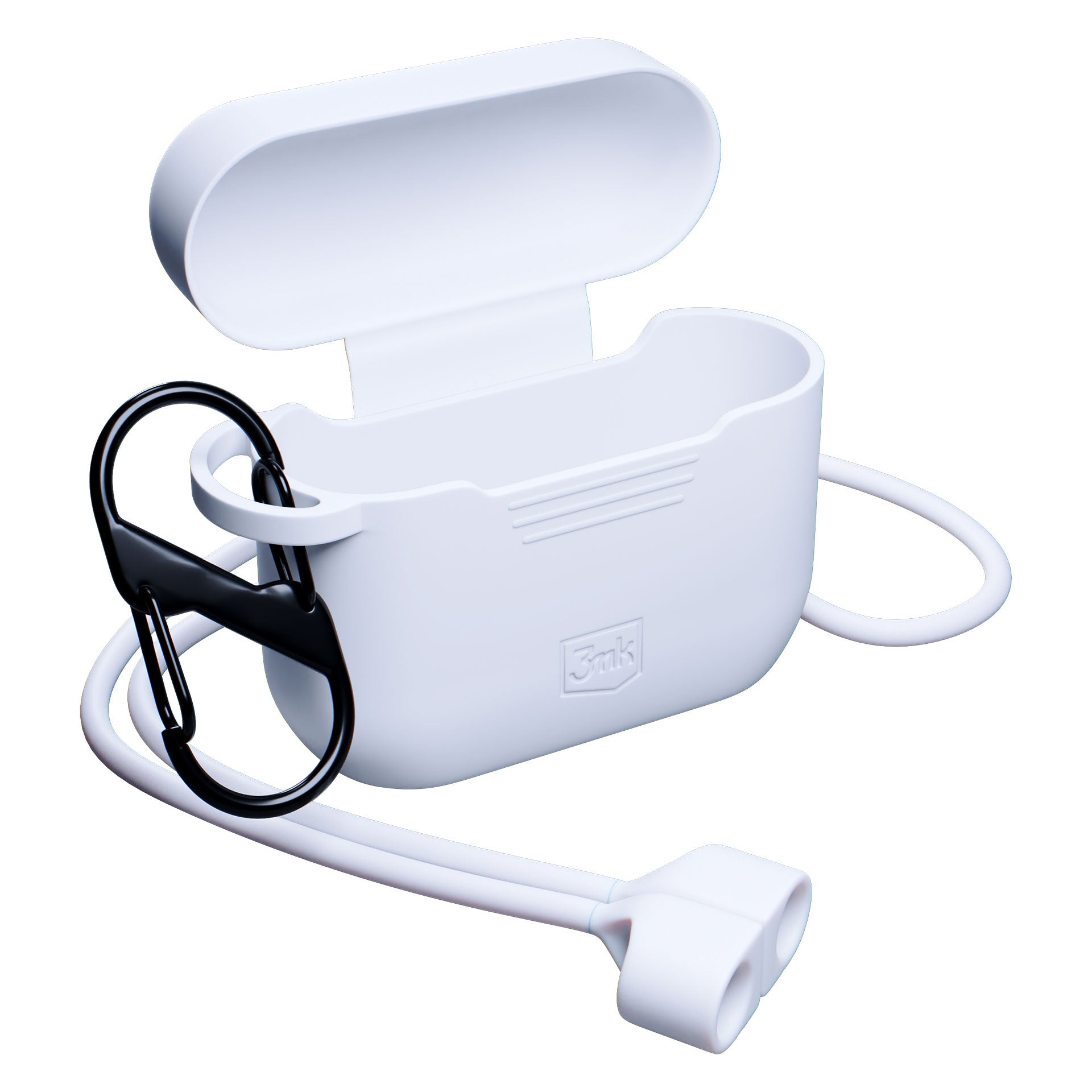Silikoninis 3mk dėklas AirPods Pro 3 – baltas