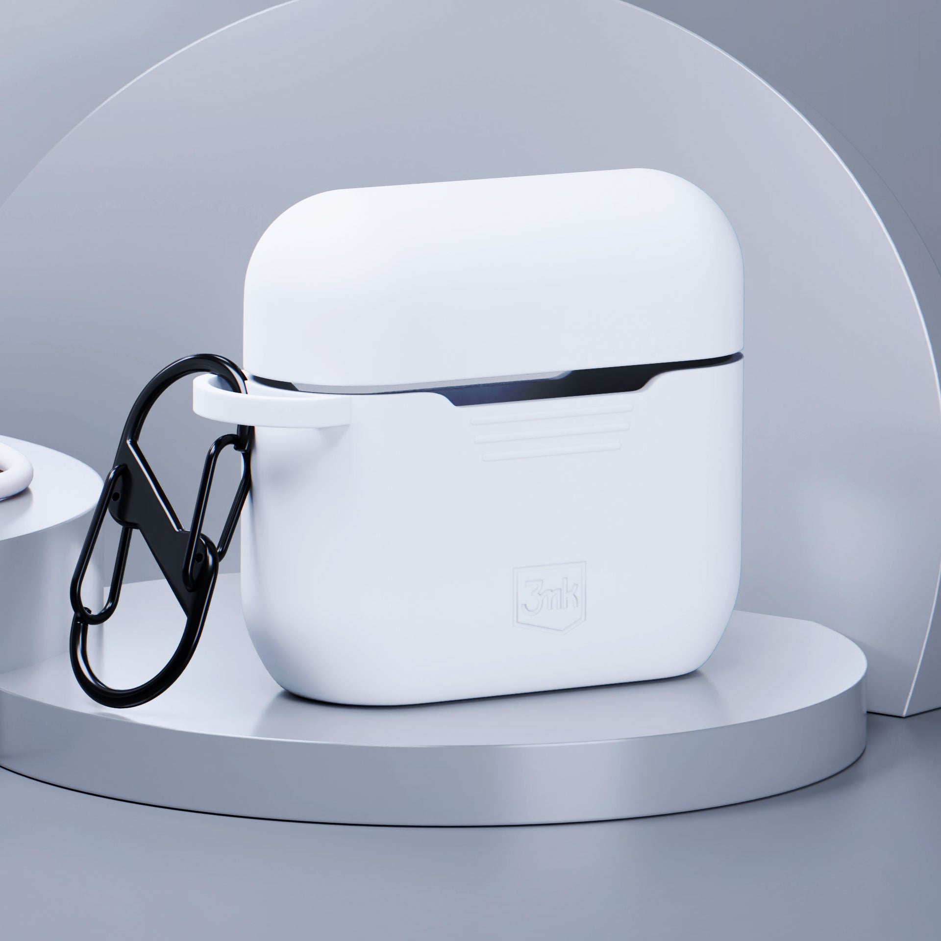 Silikoninis 3mk dėklas AirPods Pro 3 – baltas
