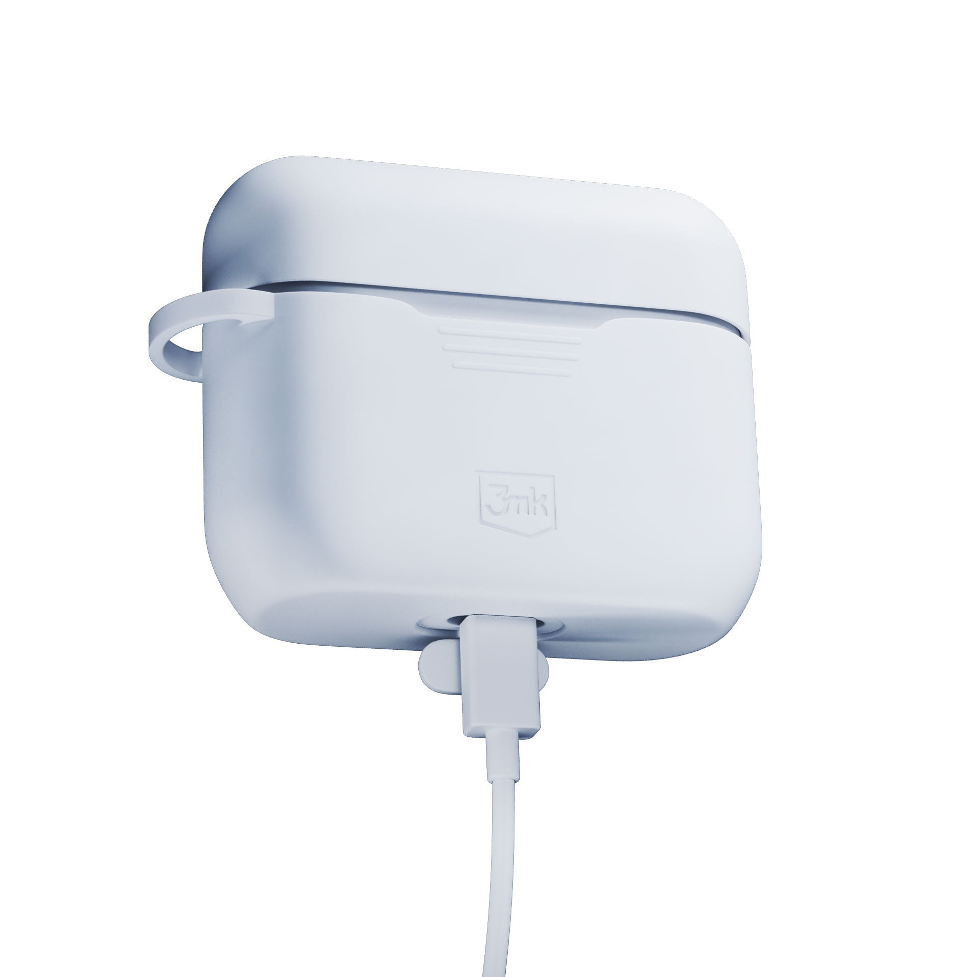 Silikoninis 3mk dėklas AirPods Pro 3 – baltas